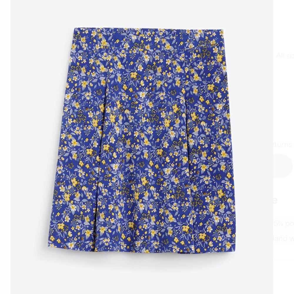 Stitch Fix Gilli Willet Blue Floral Knit Skirt NWT | Size L